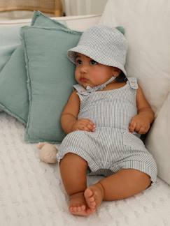 Bebé 0-36 meses-Conjuntos-Conjunto de jardineiras e chapéu, para bebé