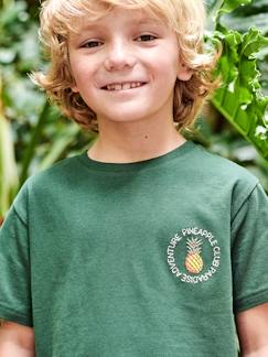 Menino 2-14 anos-T-shirts, polos-T-shirts-T-shirt com ananás bordado no peito, para menino