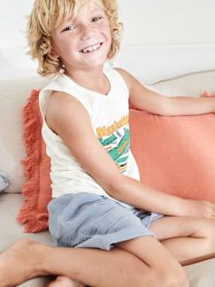 Menino 2-14 anos-Pijamas-Pijama skate, em gaze puro algodão, para menino