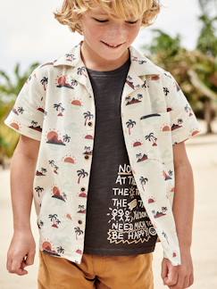 Menino 2-14 anos-T-shirts, polos-T-shirts-T-shirt com texto alusivo ao surf, para menino