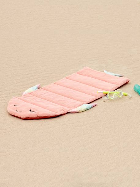 Colchão de praia Peixe azul-céu+rosa 