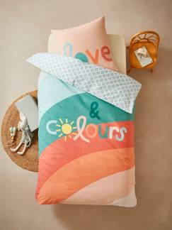 Têxtil-lar e Decoração-Roupa de cama criança-Conjunto capa de edredon + fronha de almofada para criança, tema Boho