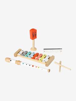 Brinquedos-Primeira idade-Conjunto de 4 instrumentos musicais, em madeira FSC®