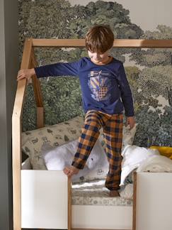 Menino 2-14 anos-Pijamas-Pijama com brasão, calças em flanela, para menino