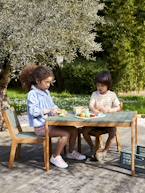 Mesa outdoor Montessori, Summer, especial infantário caqui 