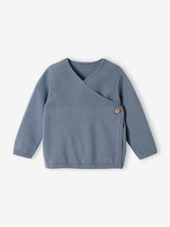 Ecorresponsáveis-Bebé 0-36 meses-Camisolas, casacos de malha, sweats-Casacos-Casaco em tricot de algodão bio, para recém-nascido