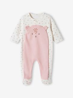 Bebé 0-36 meses-Pijama em moletão, molas de pressão à frente, para bebé