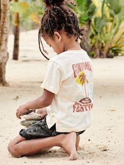 Menino 2-14 anos-T-shirts, polos-T-shirts-T-shirt com maxi motivo palmeiras, para menino