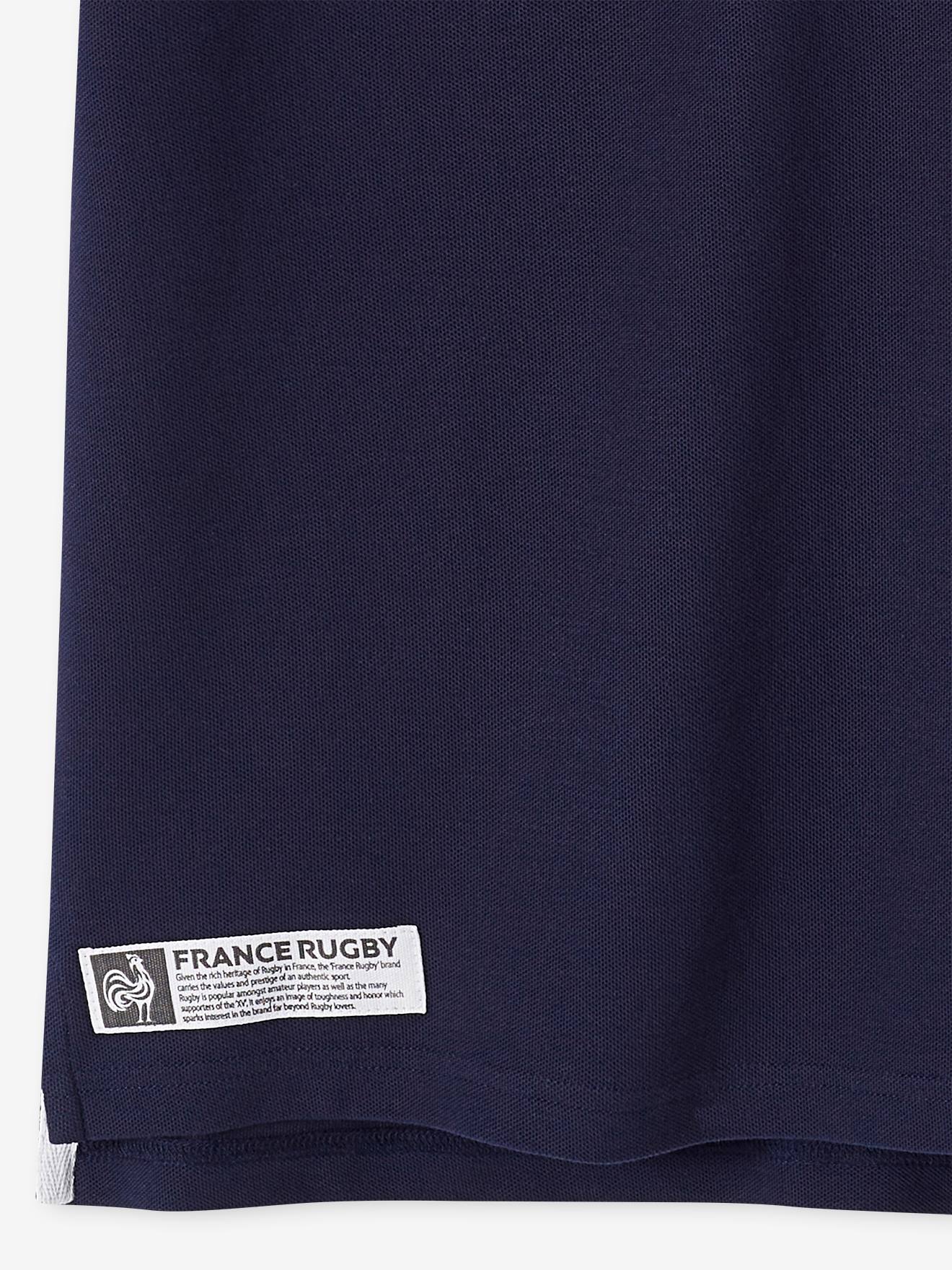 Polo de mangas curtas France Rugby®, para adulto marinho