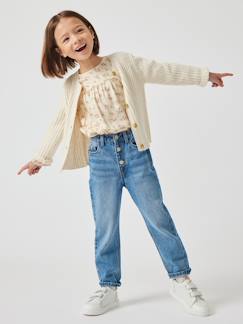 Menina 2-14 anos-Jeans -Jeans Mom fit morfológicos, para menina, medida das ancas MÉDIA