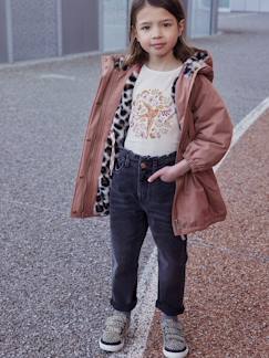 Materiais Reciclados-Menina 2-14 anos-Casacos, blusões-Parka com capuz, forro em imitação pelo, para menina