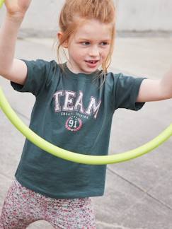 Menina 2-14 anos-Roupa de desporto-T-shirt de desporto Team, de mangas curtas, para menina