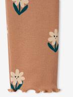 Leggings em malha canelada, para menina avelã+rosa-pálido+verde-acinzentado 