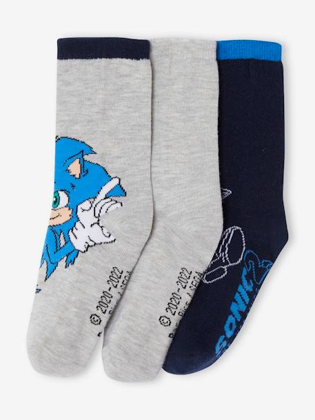 Lote de 3 pares de meias Sonic®, para criança marinho 