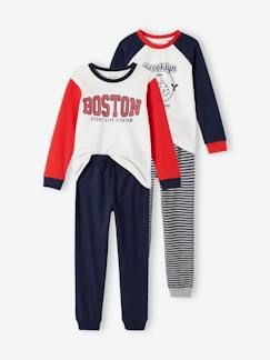 Menino 2-14 anos-Pijamas-Lote de 2 pijamas "Sport US", para menino