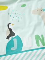 Capa de edredon para bebé, tema Jungle party Verde estampado 