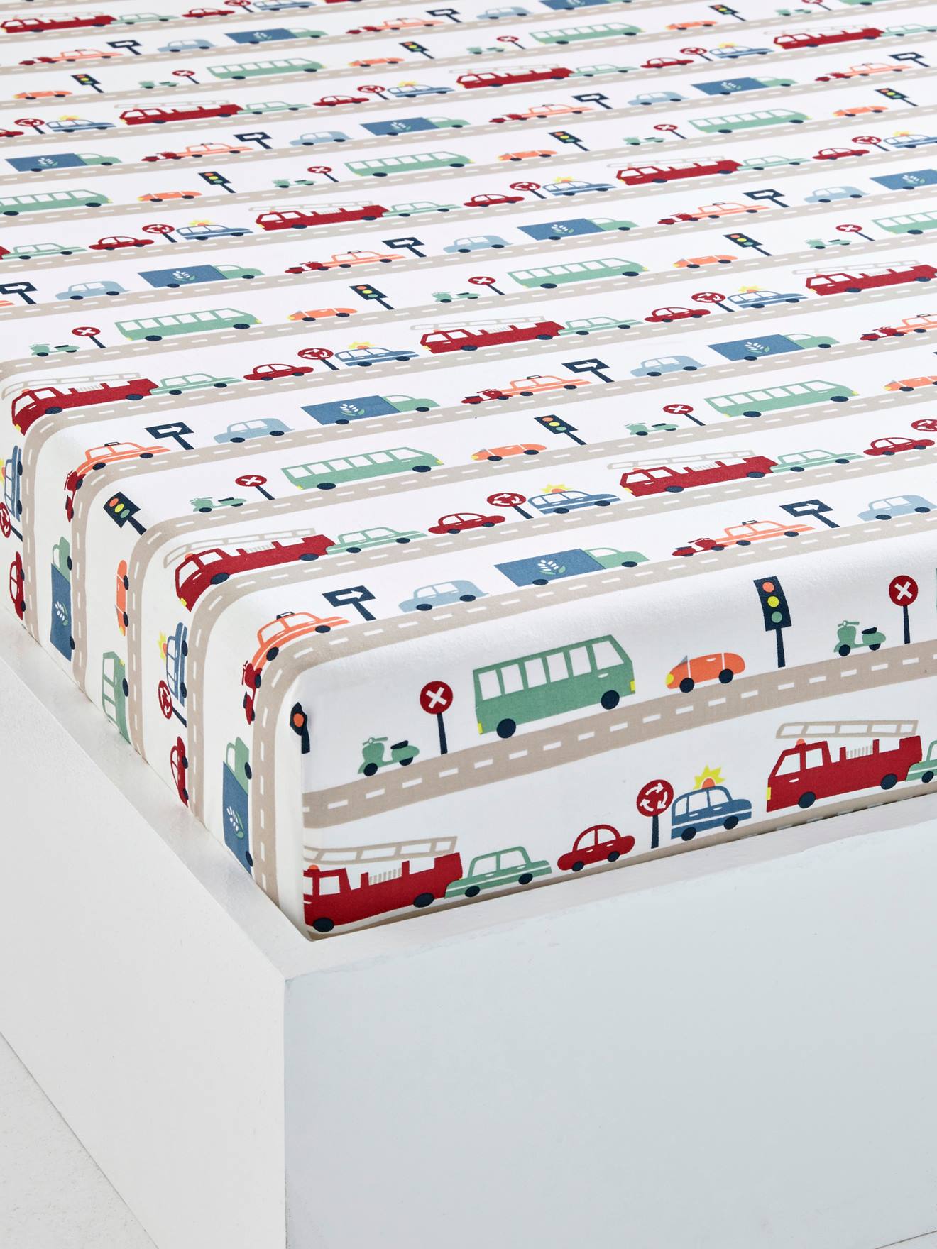 Lençol-capa para criança, tema Auto-city-Têxtil-lar e Decoração-Vertbaudet | vertbaudet.pt