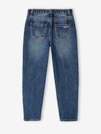 Jeans Mom fit morfológicos, para menina, medida das ancas MÉDIA azul-ganga+double stone+stone 