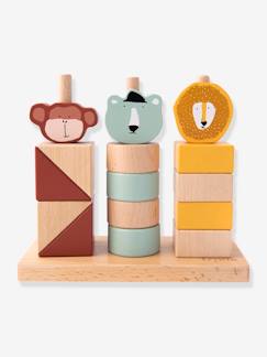 Brinquedos-Blocos de animais para empilhar, em madeira - TRIXIE