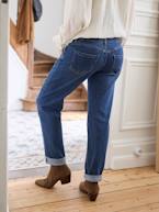 Jeans direitos, faixa sem costuras, para grávida stone 