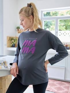 Roupa grávida-T-shirts, tops-Camisola com mensagem, para grávida