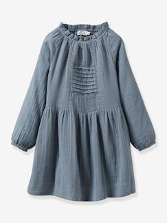 Menina 2-14 anos-Vestidos-Vestido da CYRILLUS, em gaze de algodão, para menina