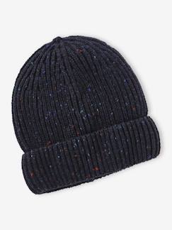 Menino 2-14 anos-Acessórios-Gorro em malha canelada com pintinhas, para menino