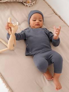 Bebé 0-36 meses-Conjuntos-Conjunto em tricot, casaco + leggings + gorro, para bebé