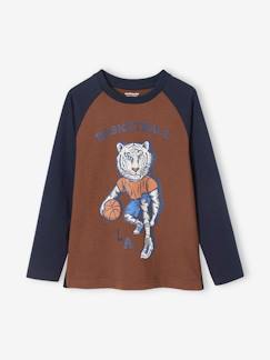 T-shirt de desporto com tigre basquetebolista, para menino