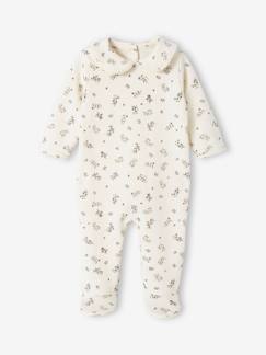 Pijama florido, em moletão, para bebé