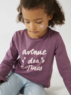 Menina 2-14 anos-T-shirts-T-shirts-Camisola com mensagem, para menina