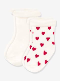 Bebé 0-36 meses-Bodies-Lote de 2 pares de meias em tricot, para bebé, da Petit Bateau