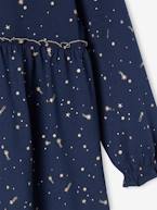 Vestido de cerimónia, estampado com estrelas irisadas, para menina marinho+verde+vermelho 