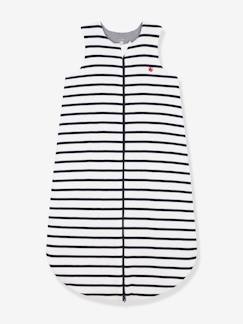 Têxtil-lar e Decoração-Roupa de cama bebé-Saco de bebé às riscas, em algodão, da Petit Bateau