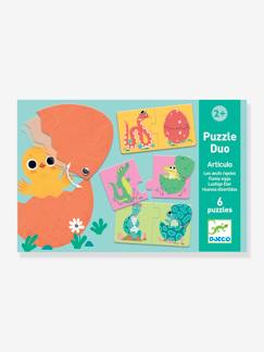 Brinquedos-Jogos educativos-Puzzle Duo Articulo - Os ovos divertidos - DJECO