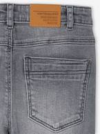 Jeans modelo loose com gancho descido, para menino AZUL ESCURO DESBOTADO+ganga cinzenta 