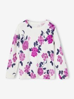 Menina 2-14 anos-Camisolas, casacos de malha, sweats-Camisola com flores, para menina