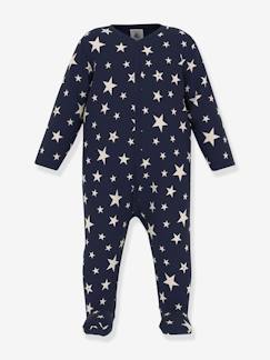 Bebé 0-36 meses-Pijamas, babygrows-Pijama com estrelas fosforescentes, em moletão, para bebé, da Petit Bateau