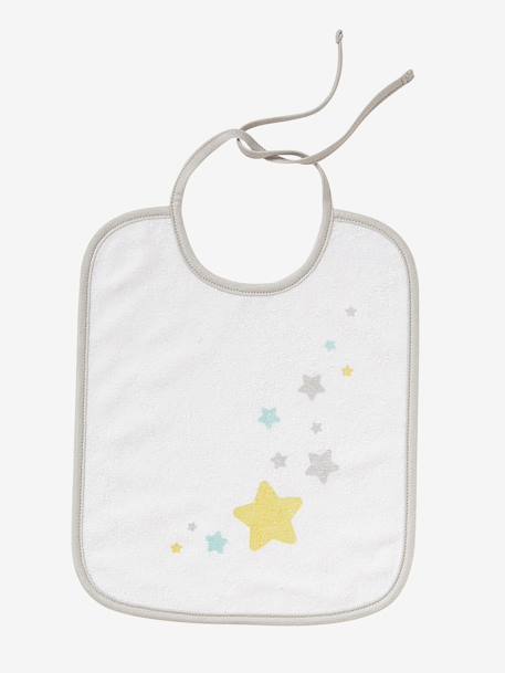 Lote de 7 babetes para bebé VERTBAUDET Estrelas/gotas água+Motivos de frutas+Multicolor+Vermelho escuro liso com motiv 