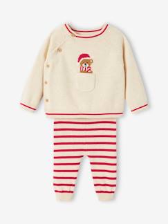 Bebé 0-36 meses-Conjunto de Natal com 2 peças para bebé, em tricot