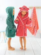 Roupão disfarce personalizável Rosa Médio Liso Com Motivo+Verde Médio Liso Com Motivo 