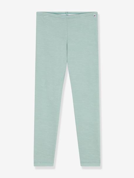 Leggings em lã e algodão, da Petit Bateau verde 