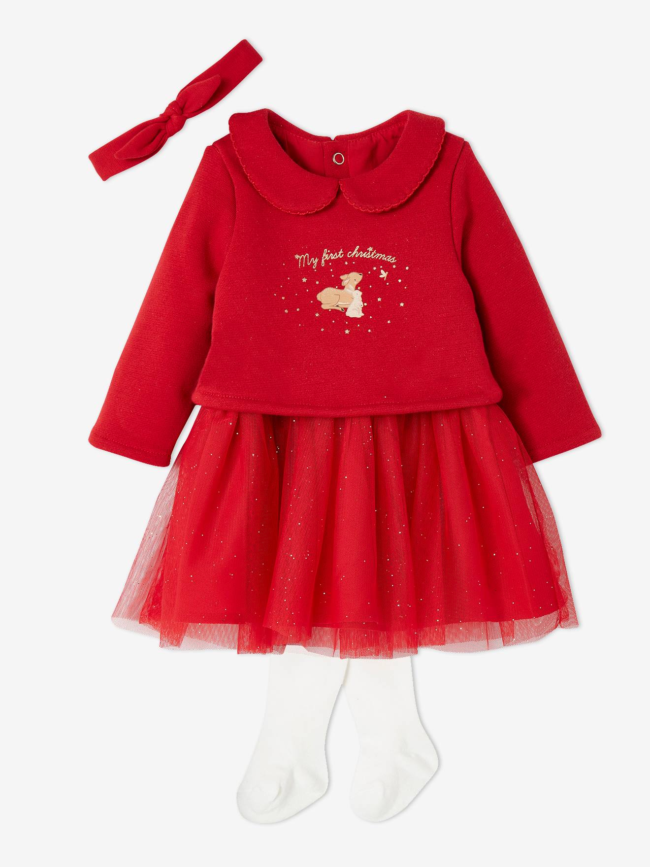 Vestido Vermelho Natal Bebê Menina - SACOLA DO BEBÊ