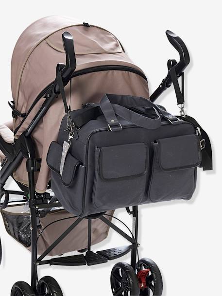 Saco para muda de fraldas com vários bolsos VERTBAUDET Antracite+Cinza escuro 
