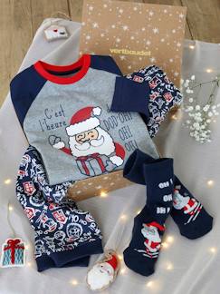 Menino 2-14 anos-Pijamas-Conjunto de Natal, pijama + meias, para menino