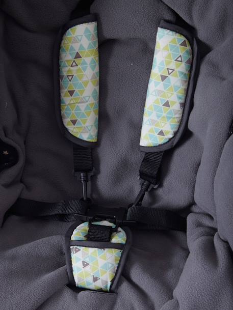 Capa para carrinho de bebé com estampado às estrelas Preto estampado 