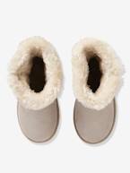 Botas com pelo, para menina Azul-escuro estampado+Bege-claro metalizado+Castanho medio estampado+Preto liso+Rosa claro estampado 