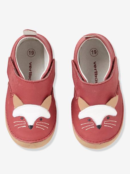 Sapatinhos para bebé em pele suave Vermelho liso 