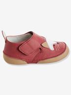 Sapatinhos para bebé em pele suave Vermelho liso 