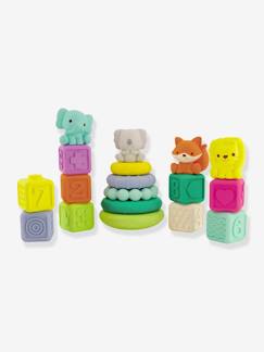 Brinquedos-Primeira idade-Primeiras manipulações-Caixa de 20 peças sensoriais empilháveis, da INFANTINO